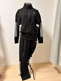 adidas ジャージ上下セット 黒/白/グレー