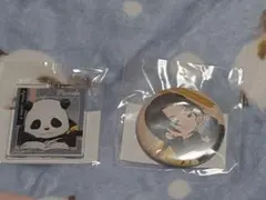 呪術廻戦0 まるくじまったり読書時間 缶バッジ夏油傑＆アクリルキーホルダーパンダ