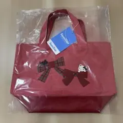 新品未使用タグ付き ファミリア芦屋店限定 クマ刺繍付きピンクトート
