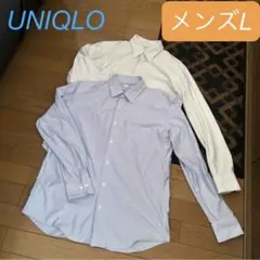 UNIQLO美品【L】ファインクロスコンフォートストライプシャツ2着