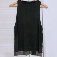 SHEIN レディース ブラック タンクトップ M スポーツ　トレーニングウェア