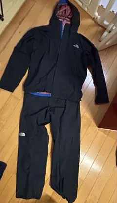 The North Face ネイビー　レインコート 上下