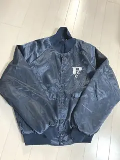 企業ロゴ　ナイロンジャケット　ブルー　L アメリカ製