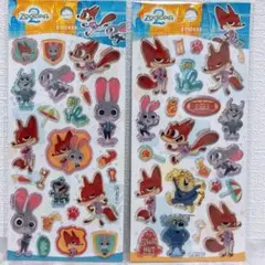 二枚セット　バラ不可　公式　ズートピア2 ステッカー　シール　ディズニー