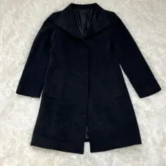 ボナジョルナータ アンゴラ混 ロングコート 【M】 ダークグレー 上質