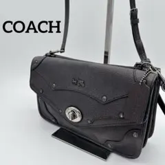 美品✨️COACH コーチ 2way ライダーショルダーバッグ メタリックレザー