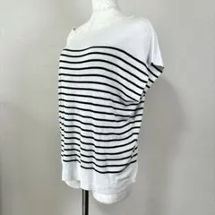 オペークドットクリップ 34 ブラウス チェック 白 黒 通勤 イトキンワールド