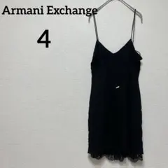Armani Exchange【4】 黒 キャミワンピース 肩紐調整可能