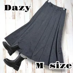 【美品♡】Dazy シーイン　ミモレ丈　プリーツスカート　厚手　秋冬　グレー　M