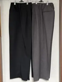 wym semi wide straight wooly slacks セット