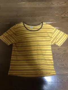 Varde77 ボーダーTシャツ イエロー サイズ1