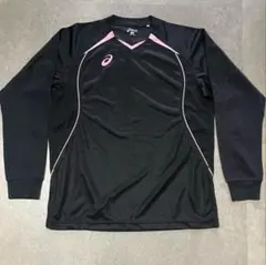 asics 長袖 ウォームアップウェア M ブラック/ピンク