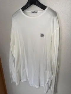STONE ISLAND ホワイト 長袖Tシャツ