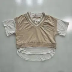 VIVIAN BULE 重ね着風Tシャツ 140