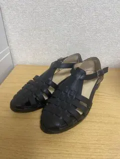 ＜Steven Alan＞レザー メッシュ サンダル ブラック 36のサムネイル