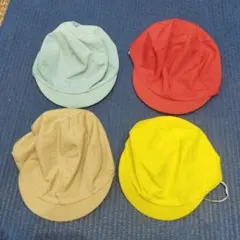 園児 カラー帽子4枚セット　裏ホワイト