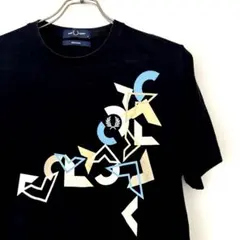 ポルトガル製 フレッドペリー マルチカラーボーダーtシャツ 黒 M 