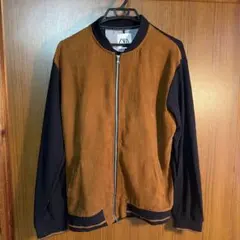 ZARA ジップアップ ジャケット ブラウン/ネイビー