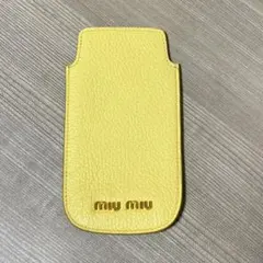 未使用級 【MIU MIU】 ミュウミュウ マルチケース カードケース イエローのサムネイル