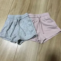 H&M ハーフパンツ 90cm グレー ピンク