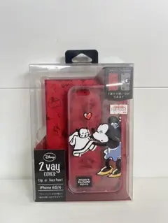 【訳あり特価】ディズニーミニー2WAYiPhone6/6s手帳型＆クリアケースのサムネイル