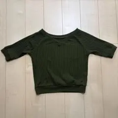 Chico Vネック五分袖カットソー