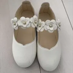 ホワイト19.8㎝　キッズフォーマルシューズ　卒園式　発表会　入学式
