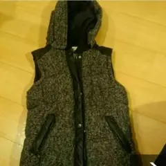 zaraダウン×BLACKツイード