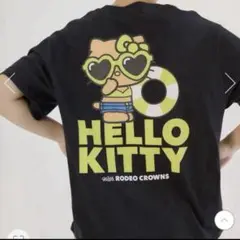 ロデオクラウンズサンリオキャラクターズTシャツ ハローキティ　ブラック