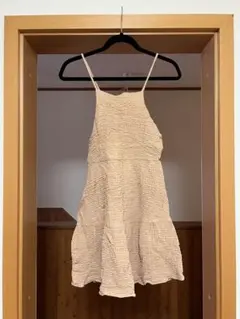 ZARA ノースリーブミニワンピース M ベージュ
