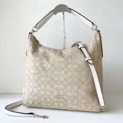 【極美品】COACH ローレル 2way ワンショルダーバッグ ジャガード