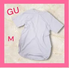 GU ジーユー 半袖Tシャツ チュニック トップス レディース M パープル 紫のサムネイル