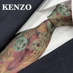 ✨極美品✨KENZO ネクタイ フラワー 刺繍 ボルドー シルク100% - メルカリ