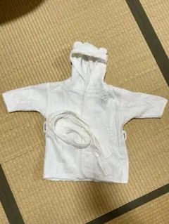 ジェラートピケ ベビーガウン フード付き