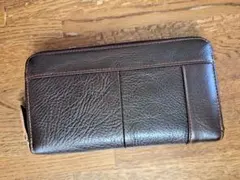 ダークブラウン メンズ長財布