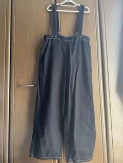 ★美品★season reason サロペット　綿　ブラック