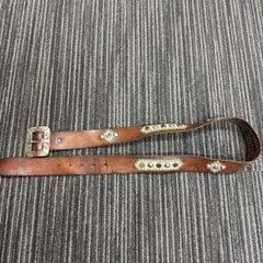 RRL 表参道限定　スタッズベルト ブラウン　レザー