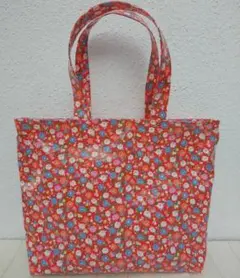 ハンドメイド 小花柄 キャスキッドソン ラミネートトートバッグ