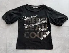 BeBe ベベ キッズ Tシャツ ブラック 110cmのサムネイル