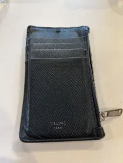 ✨️美品✨️ セリーヌ フラグメントケース シボ革 型押し レザー コンパクト 黒 ✨️美品✨️ セリーヌ フラグメントケース シボ革 型押し