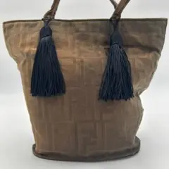 FENDI ズッカ柄 フェンディ トートバッグ ハンド ナイロン レザー 