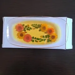 昭和レトロモダン押し花デザイン樹脂トレイ