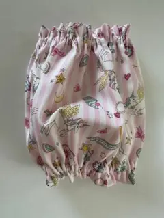 ユニコーン柄の犬服 ピンクストライプ