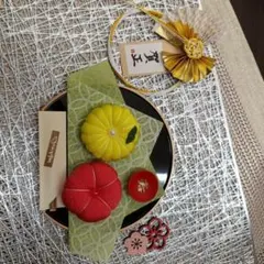 ちりめん細工 和菓子賀正