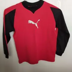 Puma 長袖シャツ レッド ブラック 140