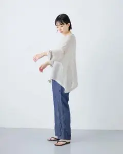 かぐれ　シアーリネンワイドプルオーバー