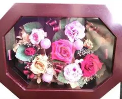 【アンティーク】花のアレンジメント付きアクセサリーケース