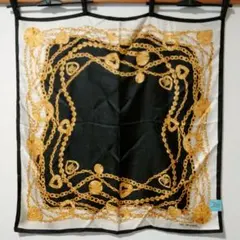CHANEL ゴールドカラー スカーフ 86cm シャネルロゴ - メルカリ