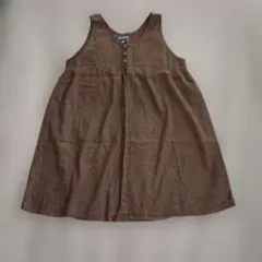 ドラッグストアーズ ブラウン 花柄 総柄 ノースリーブワンピース 140cm