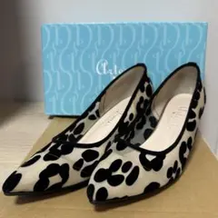 ダイアナ　アニマル柄チュールパンプス　レオパード